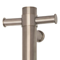 VS900HBN Brushed Nickel Straight Round Vertical Single Heated Towel Rail