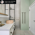 VS900HBR Brushed Round Vertical Single Heated Towel Rail