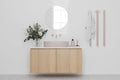 VS900HDP Dusty Pink Straight Round Vertical Single Heated Towel Rail