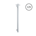 VS900SH Square Vertical Single Bar Polished Heated Towel Rail