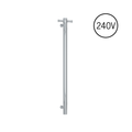 VSH900H Round 240Volt Vertical Single Polished Heated Towel Rail