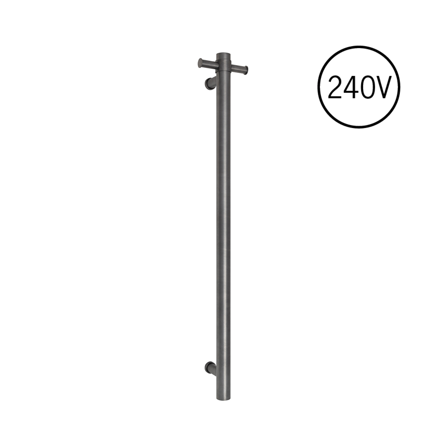 VSH900HBGM Brushed Gun Metal 240Volt Vertical Single Heated Rail