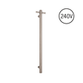 VSH900HBR Brushed Round 240Volt Vertical Single Heated Rail