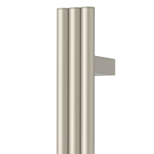 VW900BN Brushed Nickel Triple Tube Vertical Single Heated Towel Rail