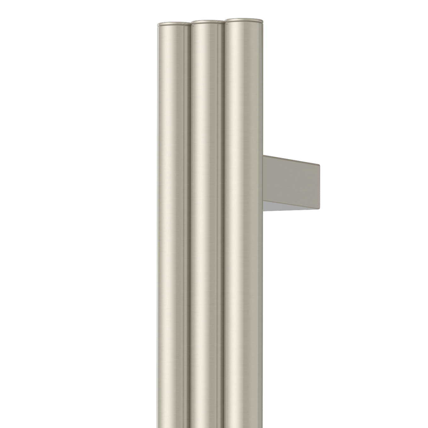 VW900BN Brushed Nickel Triple Tube Vertical Single Heated Towel Rail