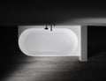 Eleni VX106-1700 Corner Back to Wall Stone Bath Right Hand with Overflow