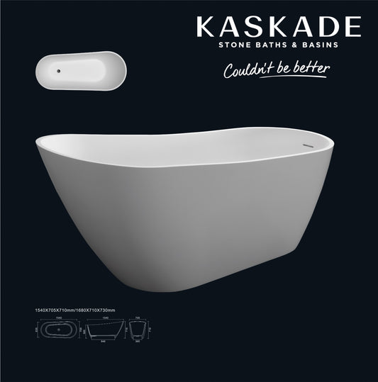 Hannah VX36-1540 Freestanding Stone Bath with Overflow