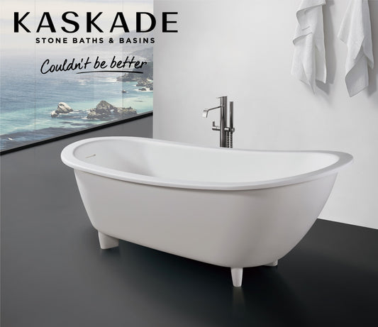 Genevieve VX40-1700 Freestanding Stone Bath with Overflow