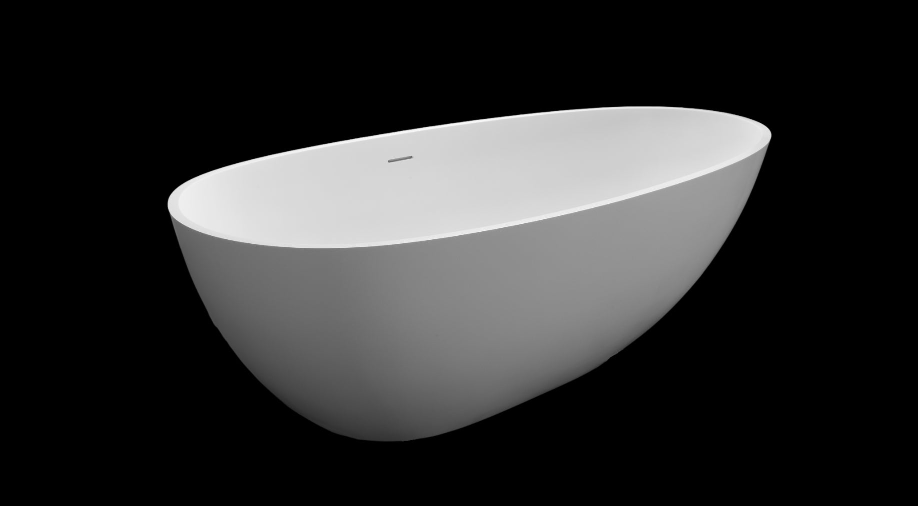 Karolina VX45-1450 Freestanding Egg-Shaped Stone Bath with Overflow