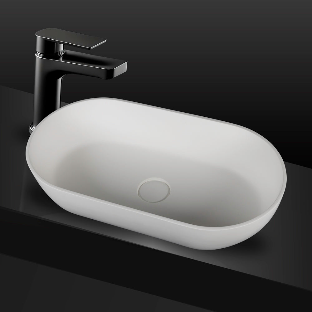Lucia VXA12 Benchtop Oval Stone Basin 600mm