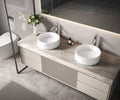 Leila VXA13-360 Benchtop Round Stone Basin with Overflow