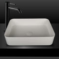 VXA25 Benchtop Rectangular Stone Basin 500mm Matte White
