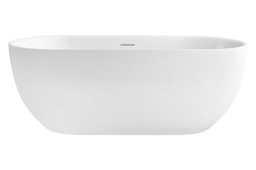 Valentina 1500/1700 Matte Freestanding Bath — White Baths, Acrylic Baths, Oval Baths