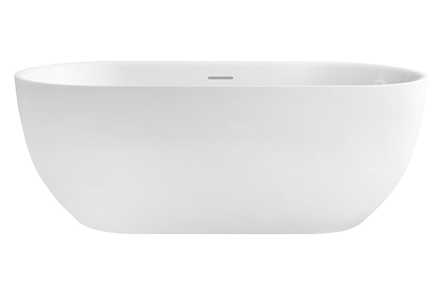 Valentina 1500/1700 Matte Freestanding Bath — White Baths, Acrylic Baths, Oval Baths