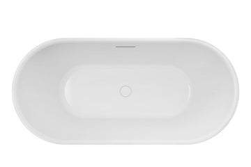 Valentina 1500/1700 Matte Freestanding Bath — White Baths, Acrylic Baths, Oval Baths