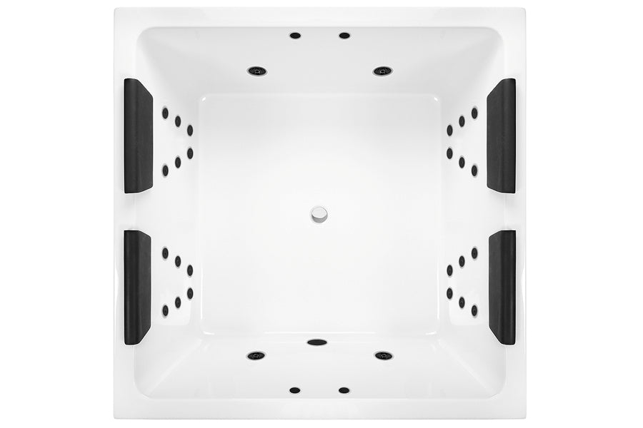 Venice 1400 Dolce Vita 28-Jet Spa Bath — White Baths, Acrylic Baths, Square Baths