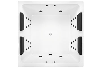 Venice 1400 Dolce Vita 28-Jet Spa Bath — White Baths, Acrylic Baths, Square Baths