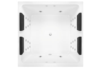 Venice 1400 Dolce Vita 28-Jet Spa Bath — White Baths, Acrylic Baths, Square Baths