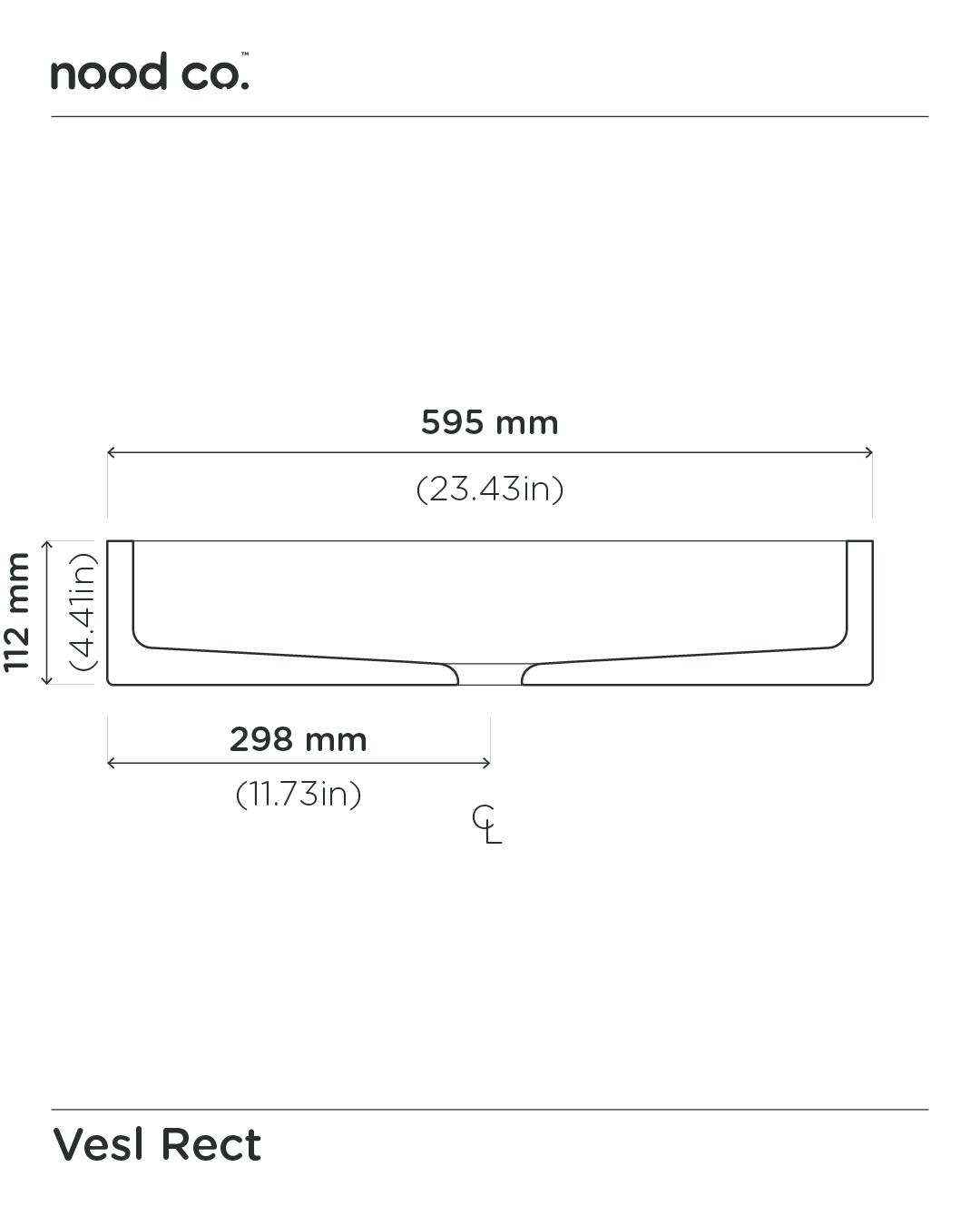Vesl Rectangle Basin (Karri)