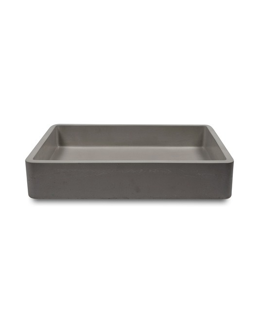 Vesl Rectangle Basin (Mid Tone Grey)
