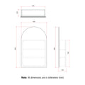 VC5080B Arch Black Mirror Cabinet