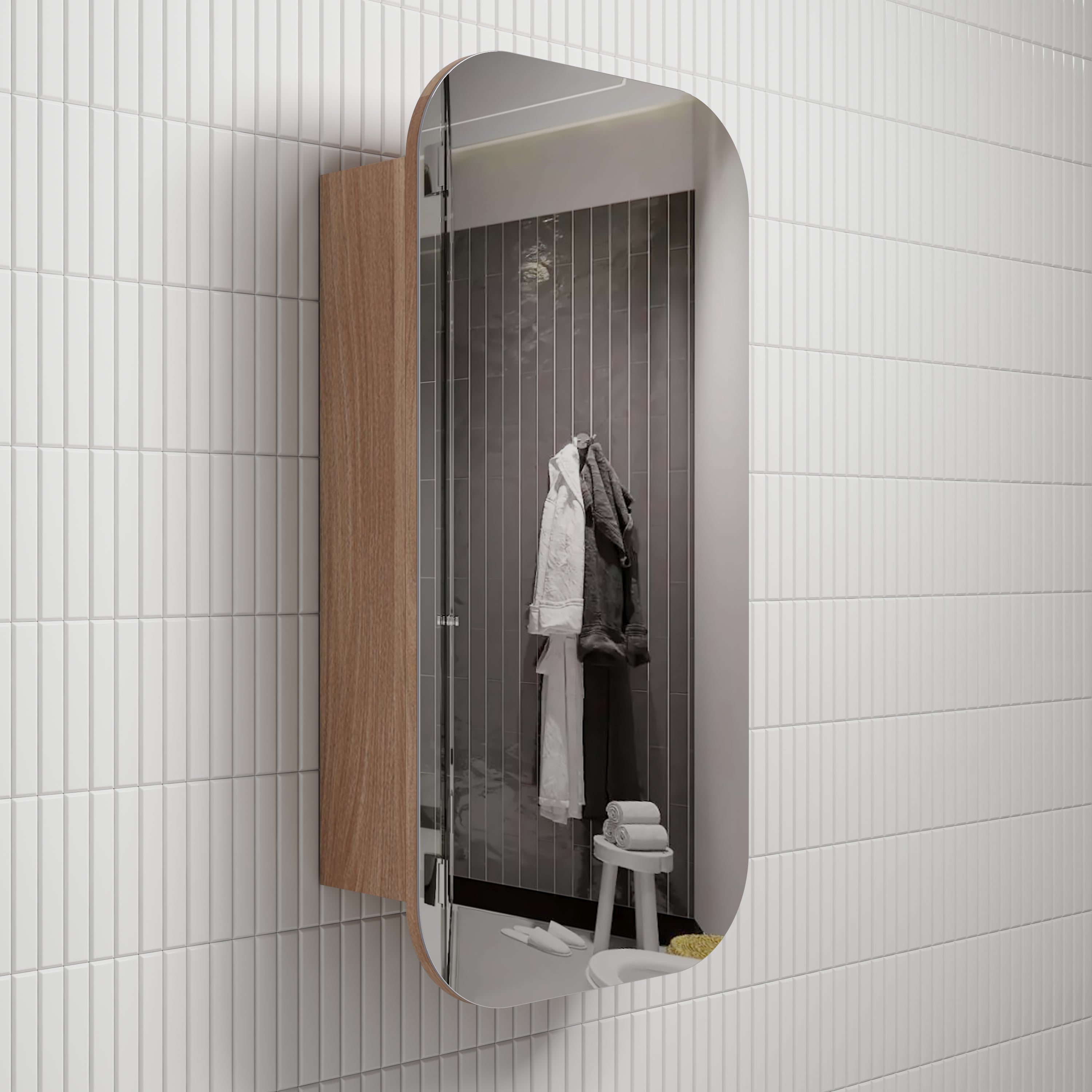 Vienna Shaving Cabinet - Matte White