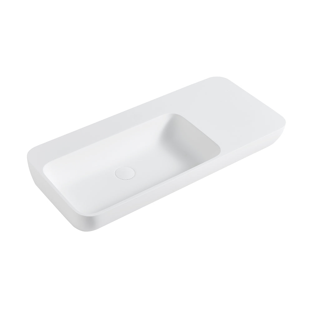 Roccia Solid Surface Stone Wall Hung Basin LK-SRW900-MW