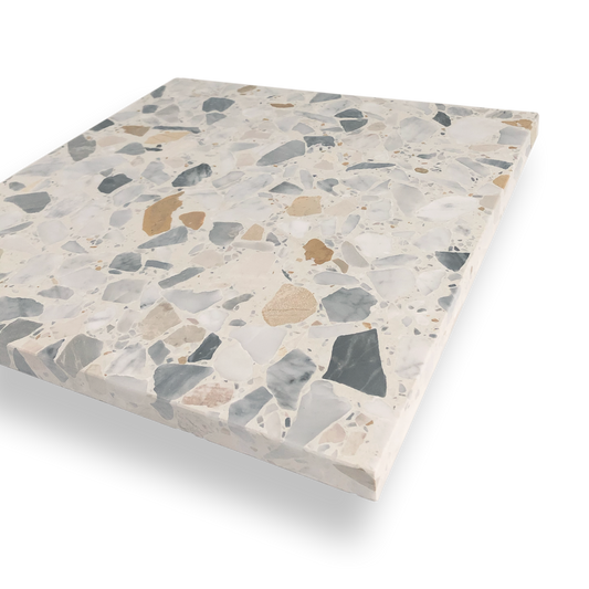 YAMBA SOFT IVORY LARGE TERRAZZO TILE