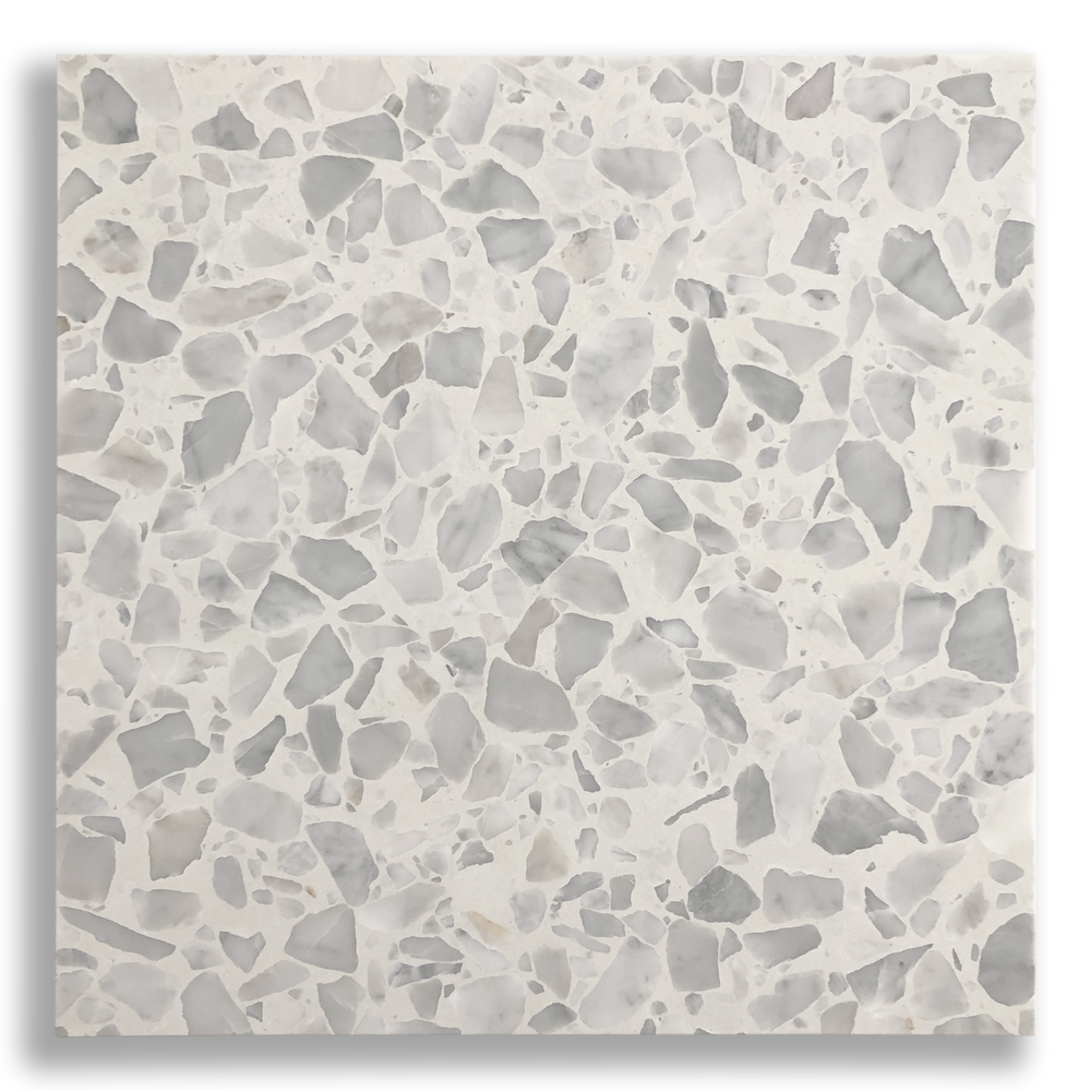 YAMBA WHITE CLOUD MEDIUM TERRAZZO TILE