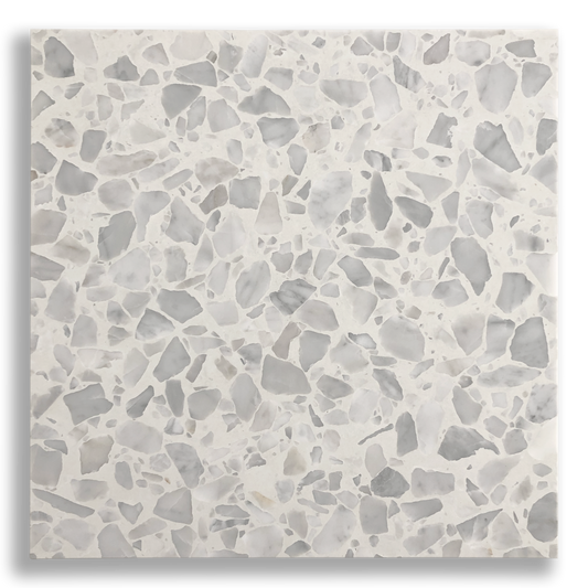 YAMBA WHITE CLOUD MEDIUM TERRAZZO TILE