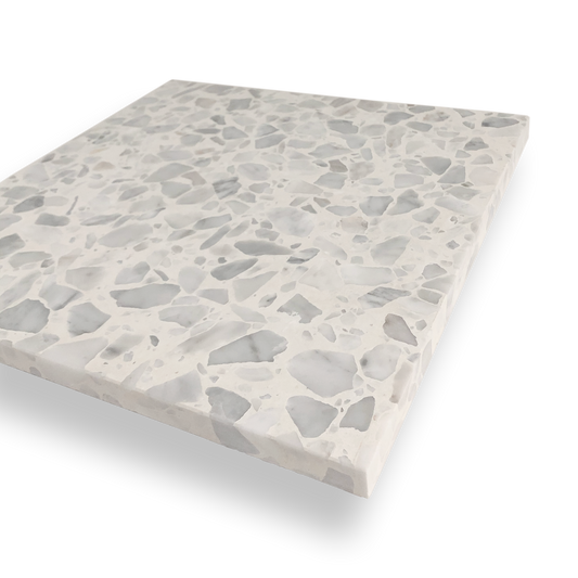 YAMBA WHITE CLOUD MEDIUM TERRAZZO TILE