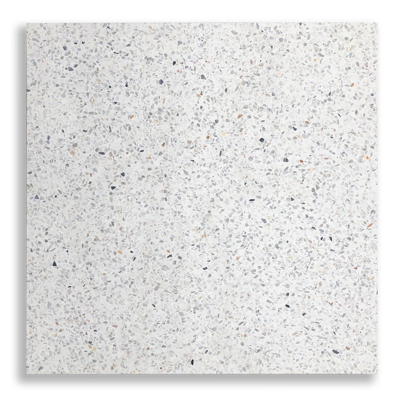 YAMBA WHITE GRAIN LARGE TERRAZZO TILE - Sample