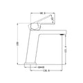 CELIA BASIN MIXER ANGLE SPOUT BRUSHED NICKEL