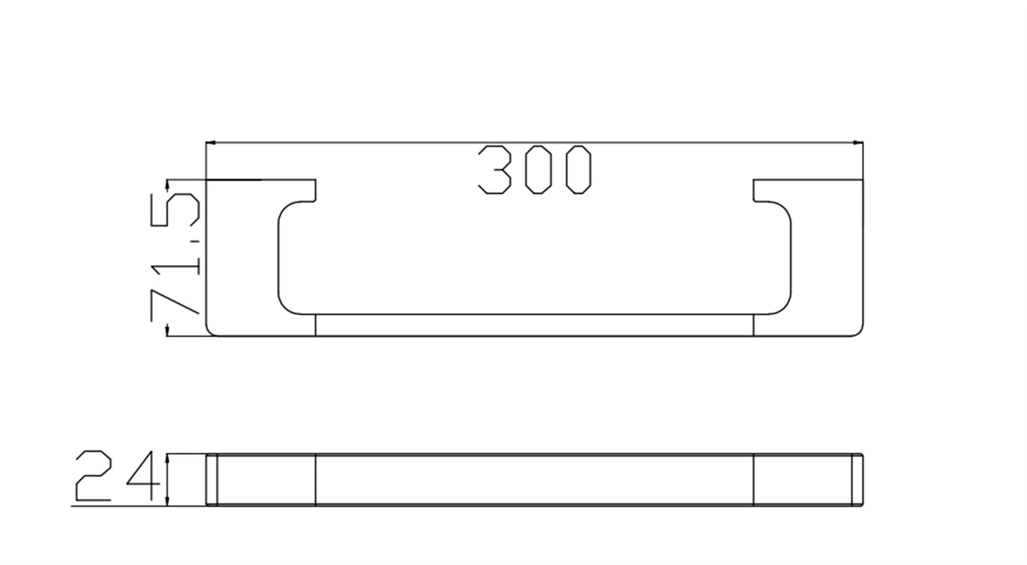 PEARL HAND TOWEL RAIL MATTE BLACK