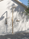 ZEN SS316L OUTDOOR FREESTANDING SHOWER COLUMN BRUSHED GOLD