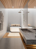 ZEN SS316L TWIN SHOWER BRUSHED NICKEL