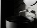 ZEN SS316L WALL BASIN/BATH MIXER SEPARATE BACK PLATE 185/230MM SPOUT BRUSHED NICKEL