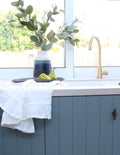 ROUND GOOSENECK KITCHEN MIXER TAP WITH PINLESS HANDLE
