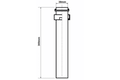 Vertical Extension Pipe for AU4040 Bottle P Trap - Chrome