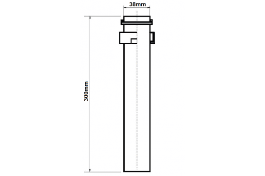 Vertical Extension Pipe for AU4040 Bottle P Trap - Chrome