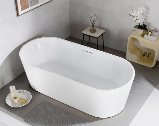 Agena Acrylic Free-Standing Bath LK-AG WITH overflow