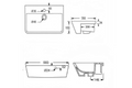 Agres 56 x 35 Semi-Recessed Basin