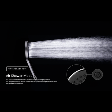 Mecca Shower On Bracket With Air Shower II Chrome — Hand Held Showers