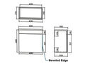 Alpha Wall Hung mini-PVC vanity with soft closing LK-AL42W