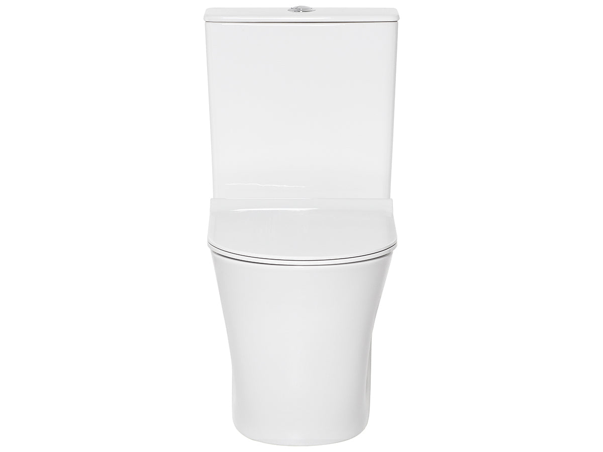 Heron Hygiene Rim Bottom Inlet Close Coupled Back to Wall Toilet Suite