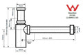 Aurora Adjustable Bottle P Trap - Brushed Nickel