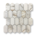 Avalon Calacatta Gold Marble Arch Mosaic Tile — White, Marble, Stone
