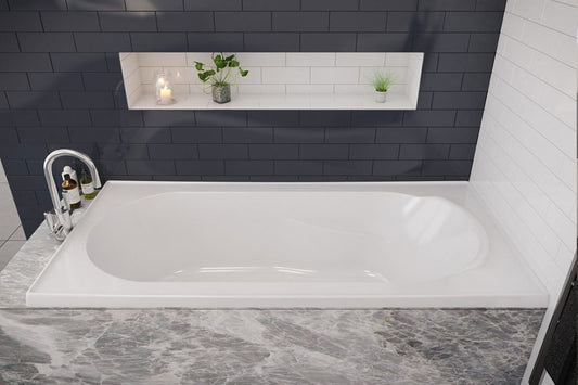 Decina Bambino 1510/1650 Inset Bath — White Baths, Acrylic Baths, Built In Baths, Rectangular Baths