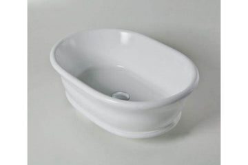 Cambridge 54 x 39 TitanCast Solid Surface Above Counter Basin-Satin Silk White — White & Neutral, Rectangle