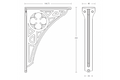 Birmingham 2x High Level Cistern Brackets Chrome